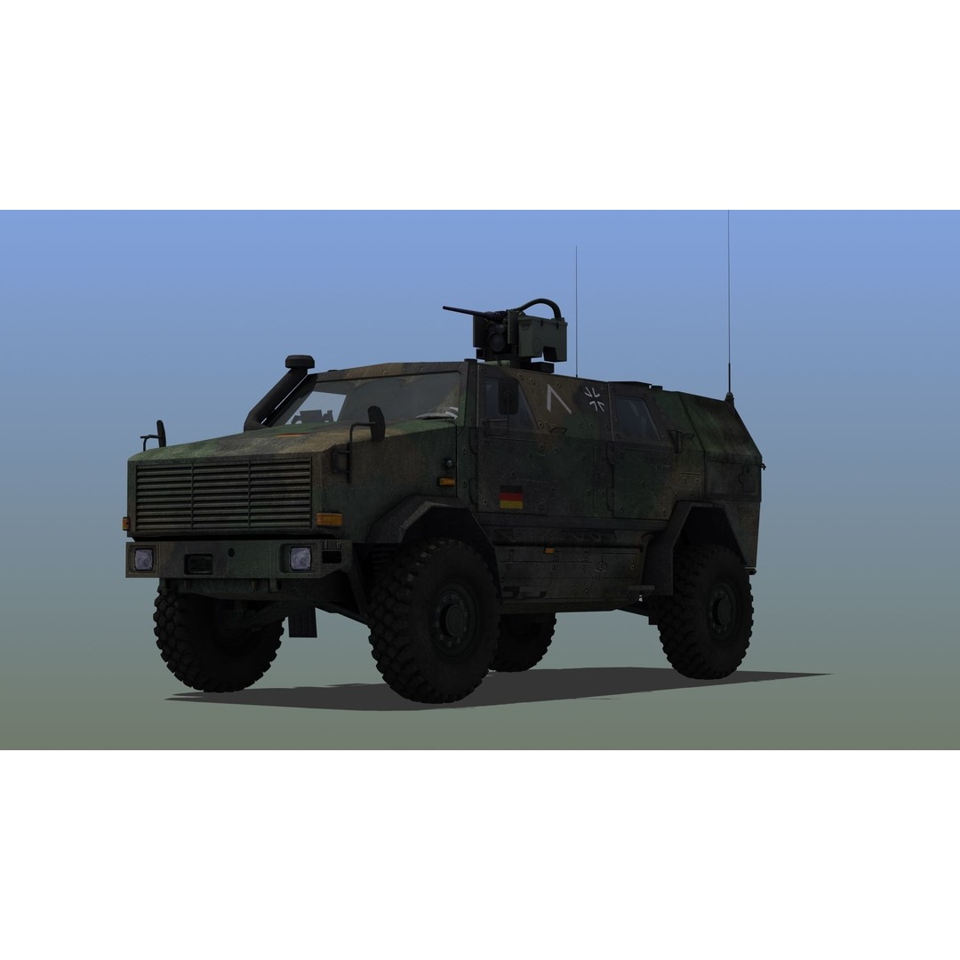Dingo 2A2 APC 3D Model – Military Vehicle, PBR Textures, FBX - View 12