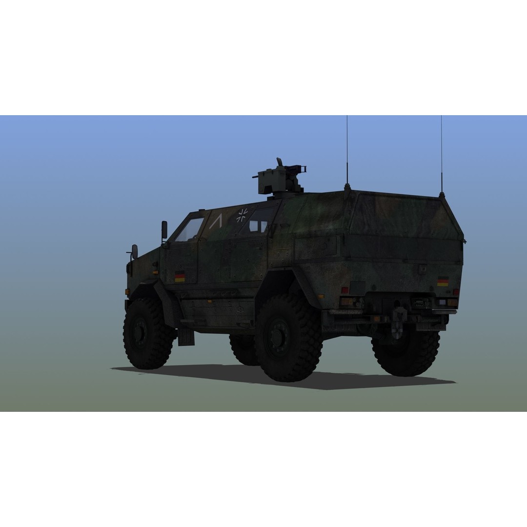 Dingo 2A2 APC 3D Model – Military Vehicle, PBR Textures, FBX - View 13