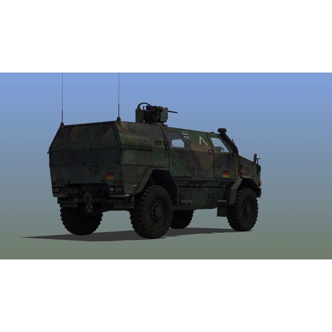 Dingo 2A2 APC 3D Model – Military Vehicle, PBR Textures, FBX - View 14