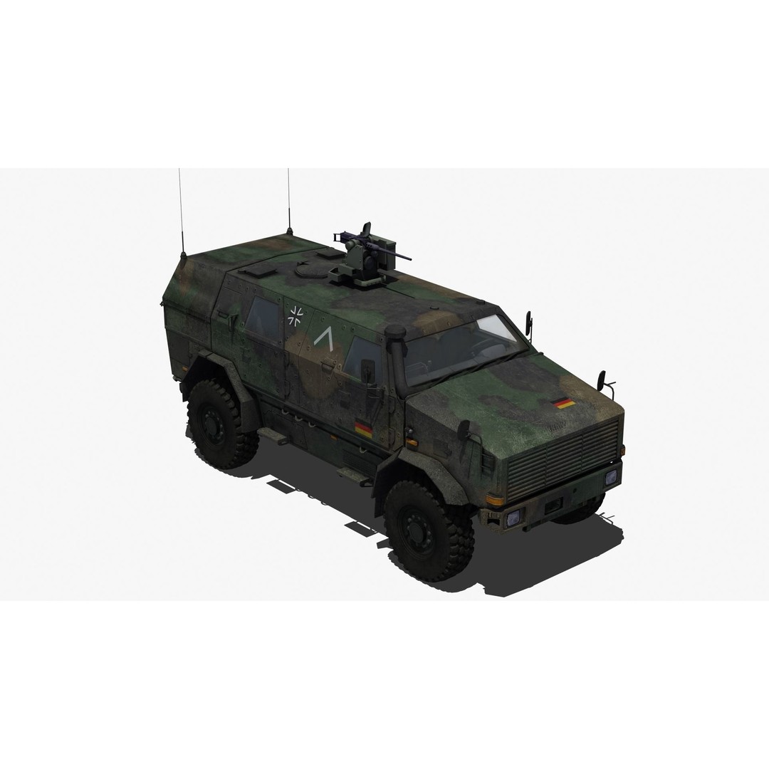 Dingo 2A2 APC 3D Model – Military Vehicle, PBR Textures, FBX - View 15