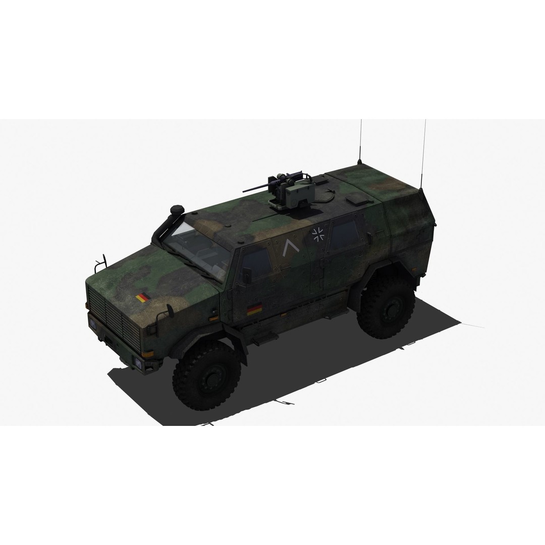 Dingo 2A2 APC 3D Model – Military Vehicle, PBR Textures, FBX - View 16