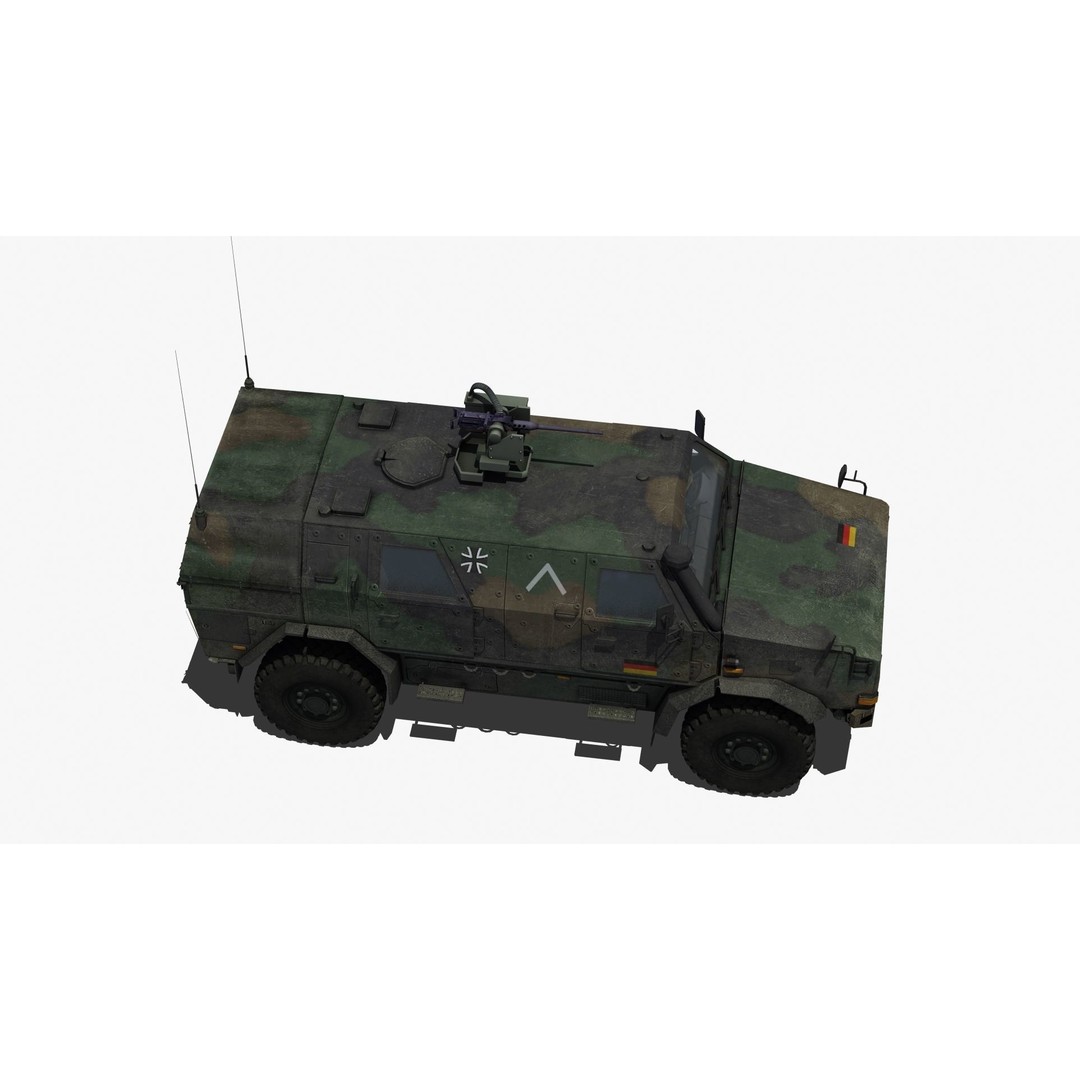 Dingo 2A2 APC 3D Model – Military Vehicle, PBR Textures, FBX - View 18
