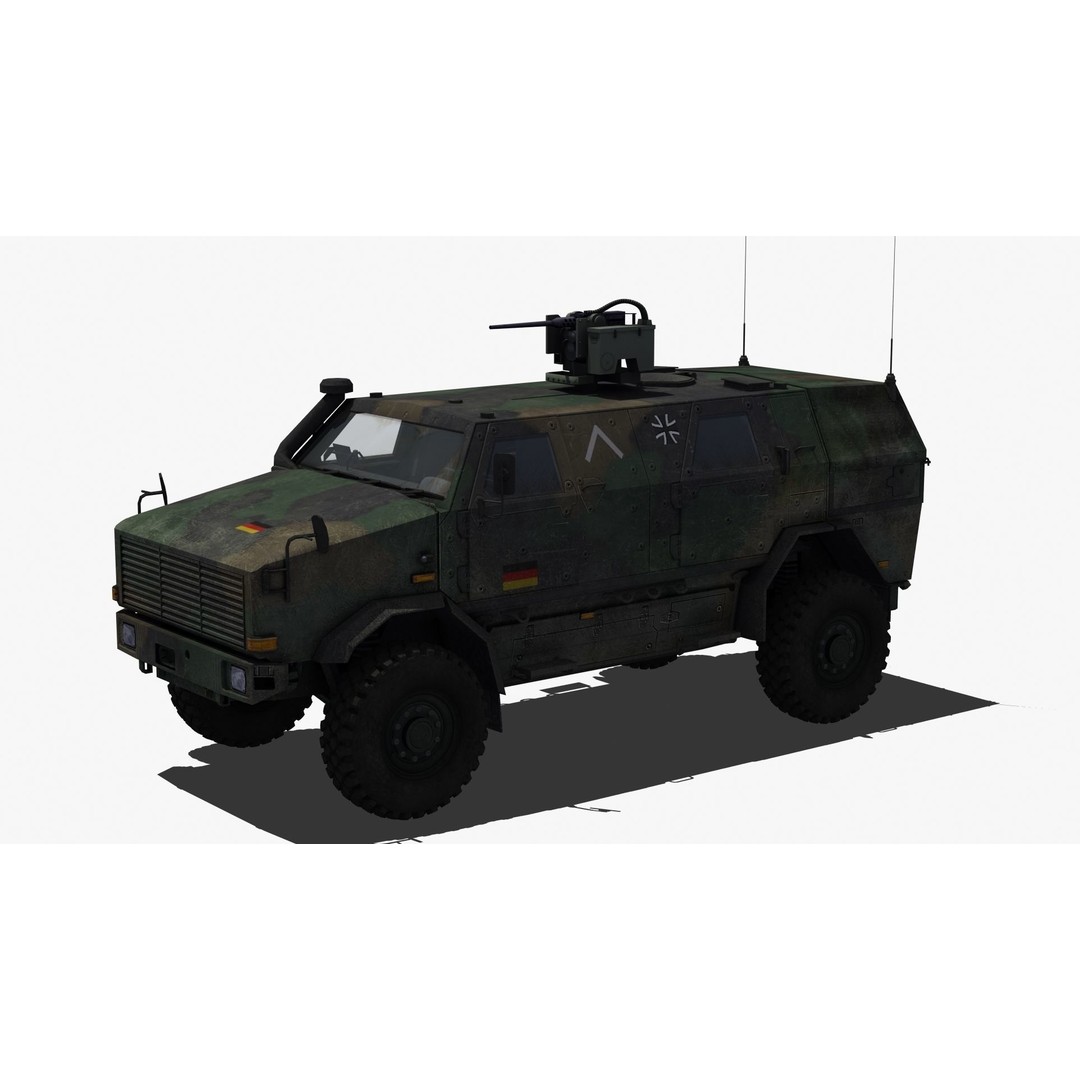 Dingo 2A2 APC 3D Model – Military Vehicle, PBR Textures, FBX - View 19