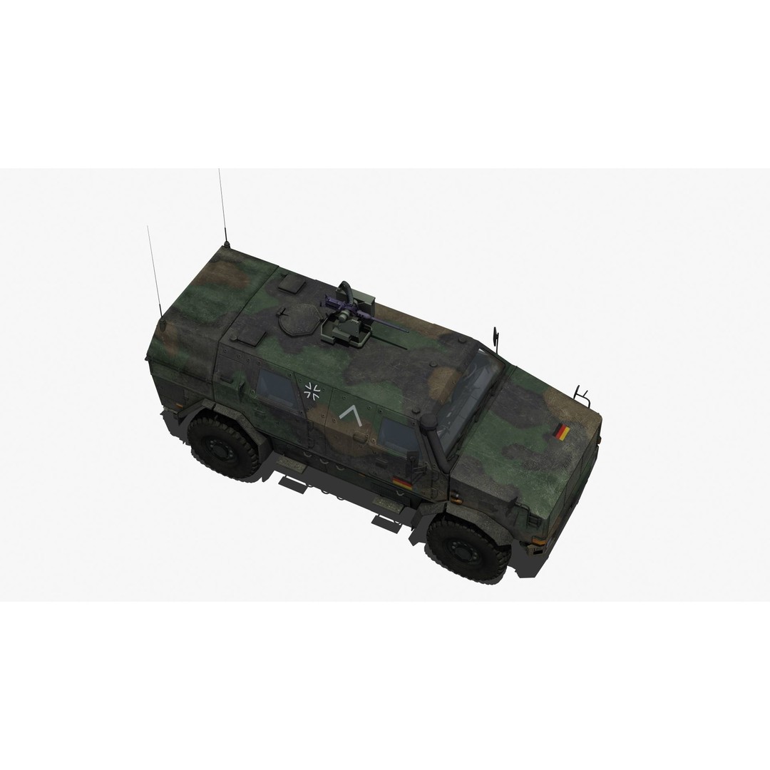 Dingo 2A2 APC 3D Model – Military Vehicle, PBR Textures, FBX - View 20