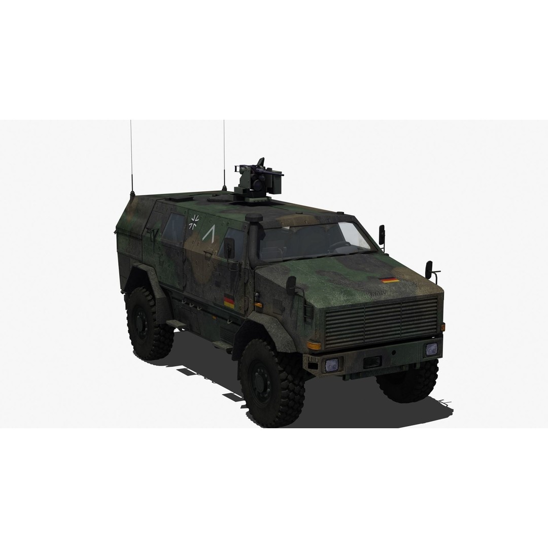 Dingo 2A2 APC 3D Model – Military Vehicle, PBR Textures, FBX - View 22