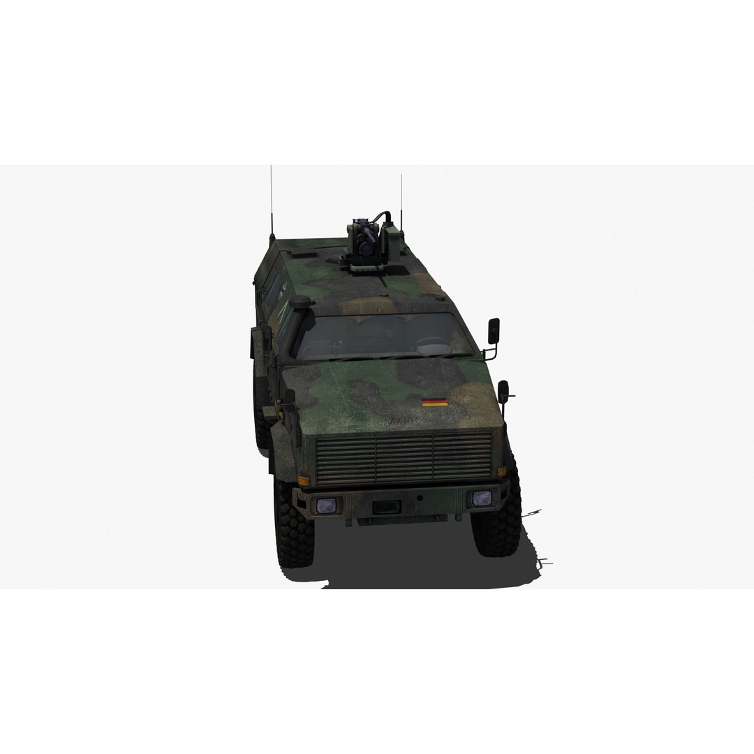 Dingo 2A2 APC 3D Model – Military Vehicle, PBR Textures, FBX - View 23