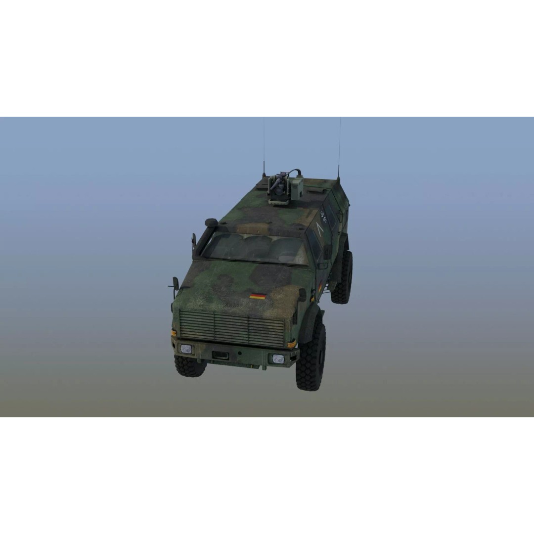 Dingo 2A2 APC 3D Model – Military Vehicle, PBR Textures, FBX - View 24