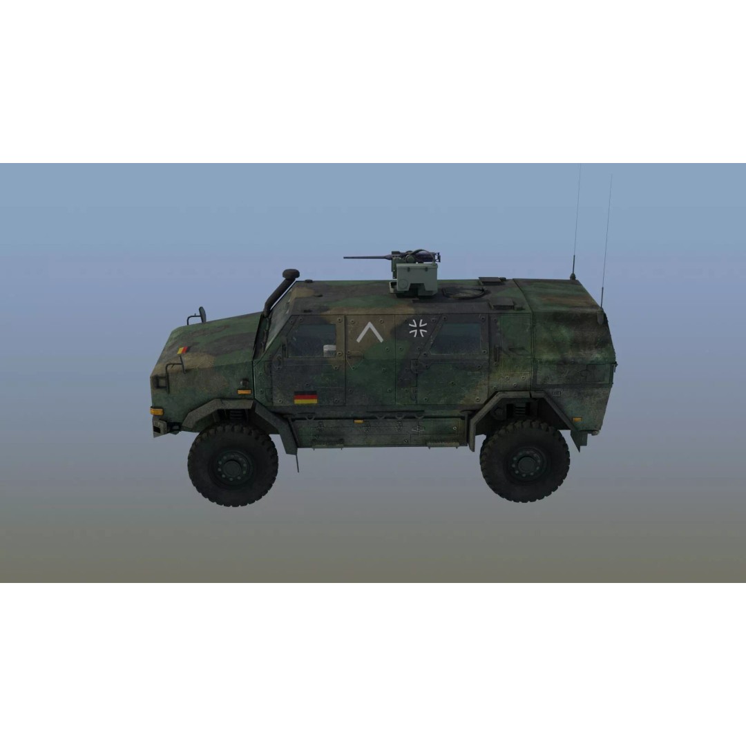 Dingo 2A2 APC 3D Model – Military Vehicle, PBR Textures, FBX - View 29