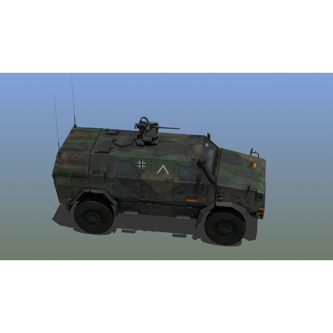 Dingo 2A2 APC 3D Model – Military Vehicle, PBR Textures, FBX - View 8