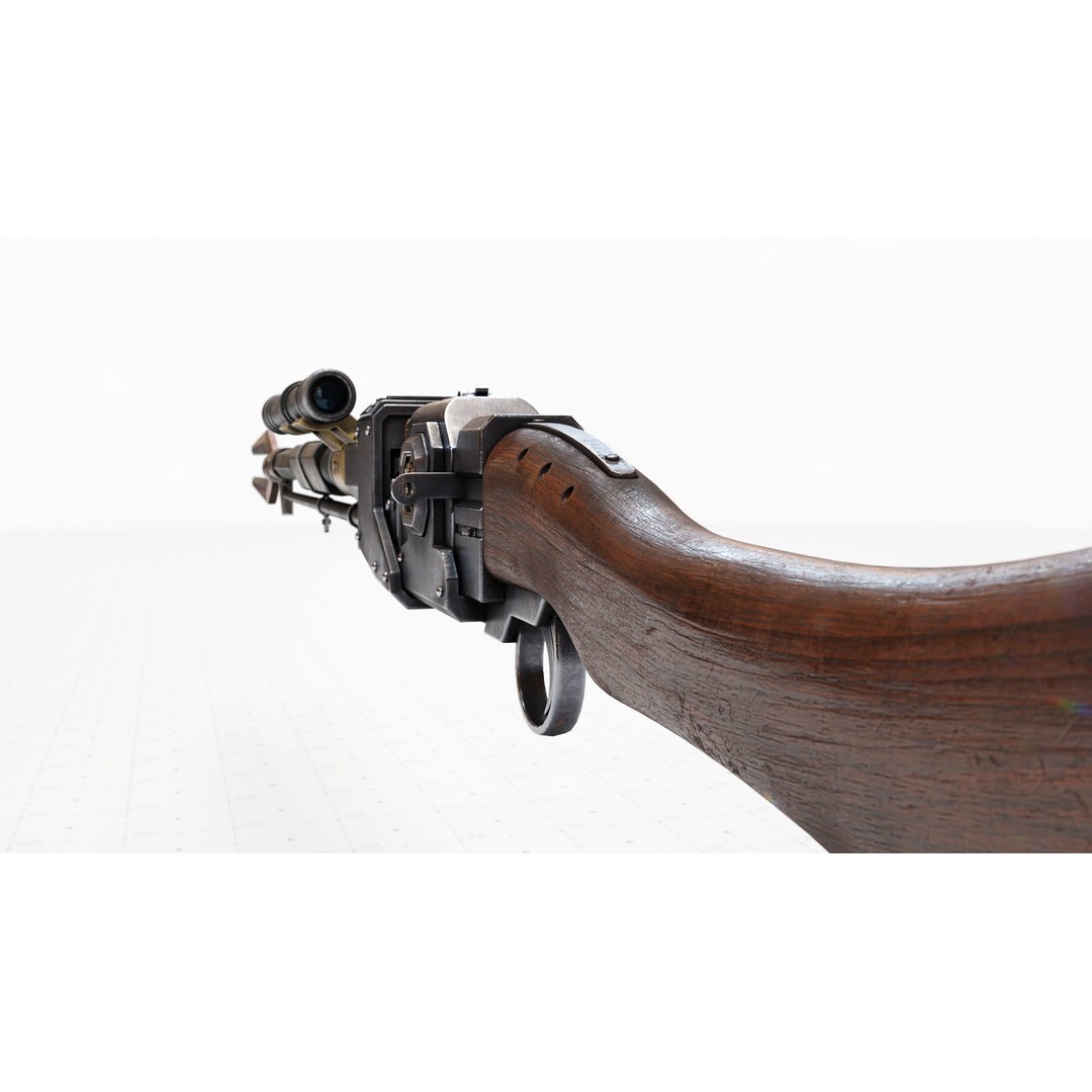 Mandalorian Amban Rifle 3D Model – PBR Low-Poly Game Asset, FBX - View 15