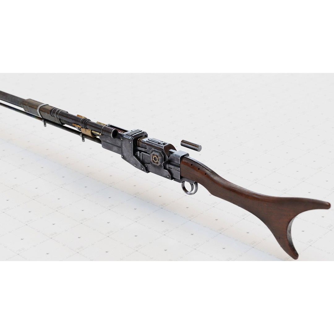 Mandalorian Amban Rifle 3D Model – PBR Low-Poly Game Asset, FBX - View 16