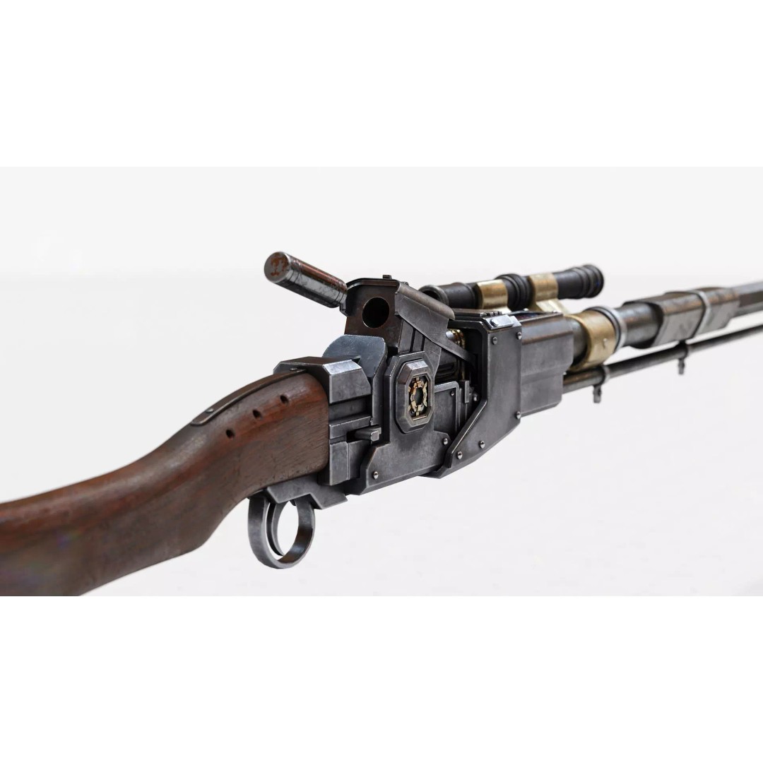 Mandalorian Amban Rifle 3D Model – PBR Low-Poly Game Asset, FBX - View 2