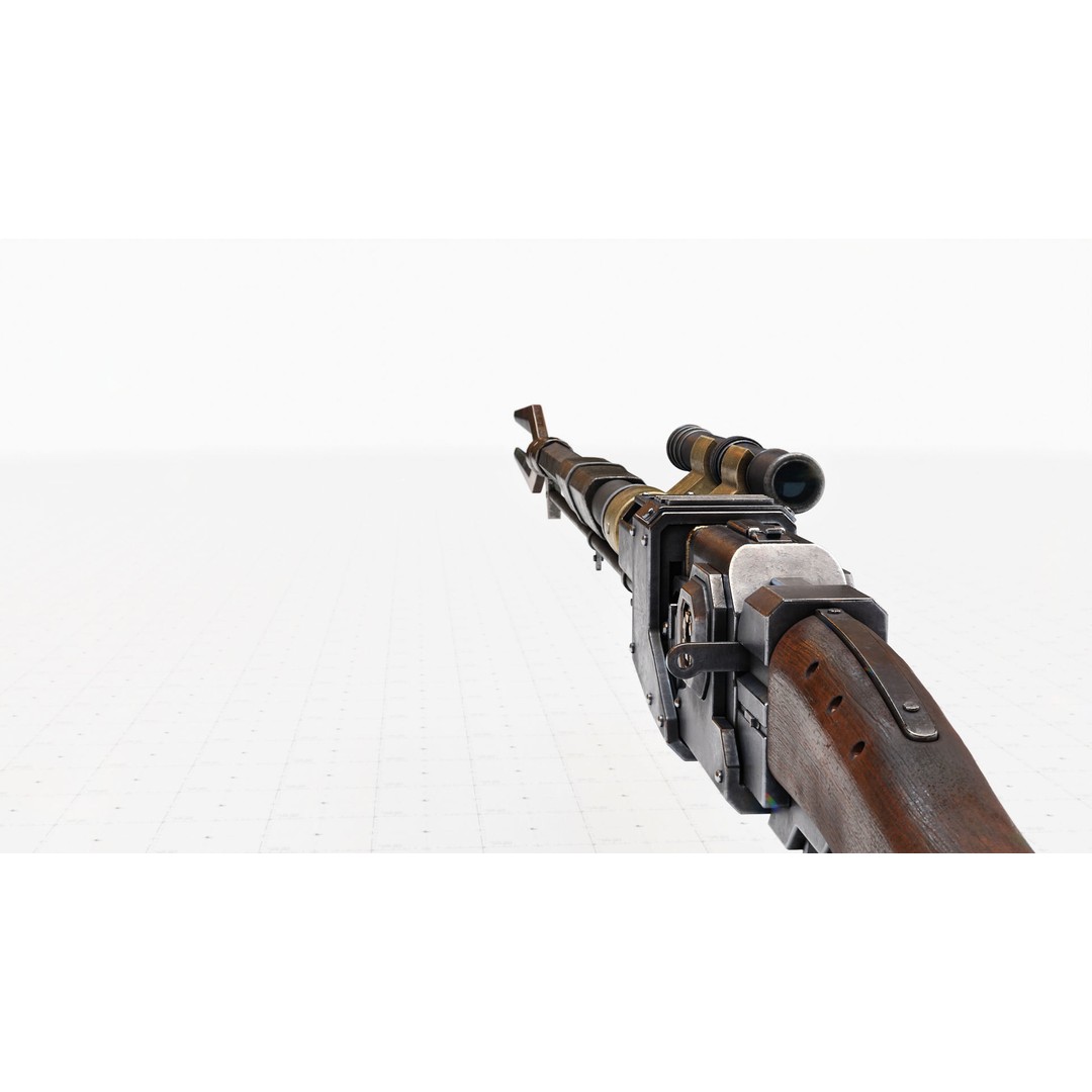 Mandalorian Amban Rifle 3D Model – PBR Low-Poly Game Asset, FBX - View 6