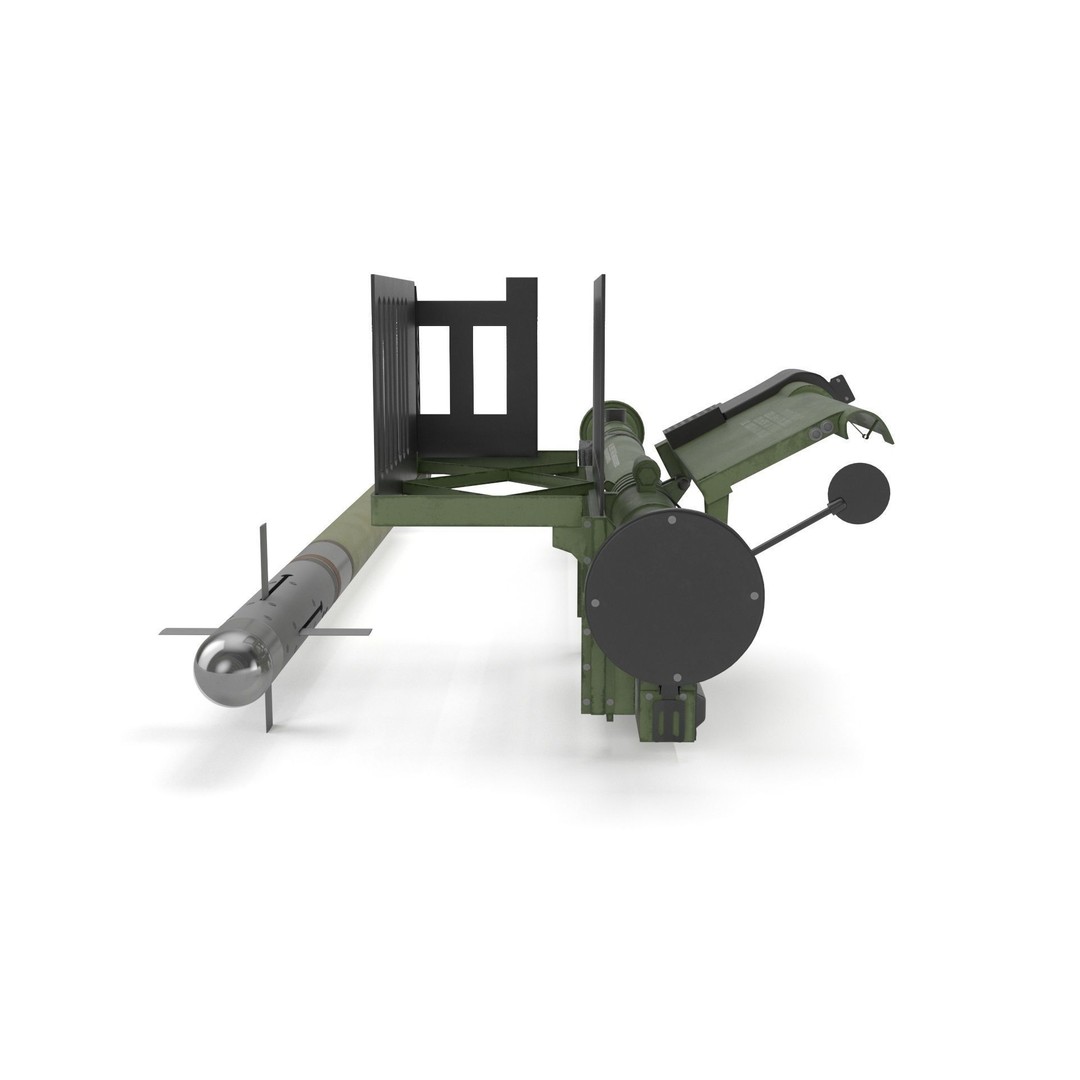FIM 92 Stinger Missile 3D Model – High Poly Game Asset, FBX, OBJ - View 13