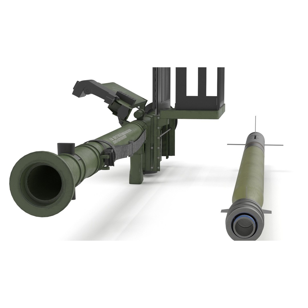 FIM 92 Stinger Missile 3D Model – High Poly Game Asset, FBX, OBJ - View 17