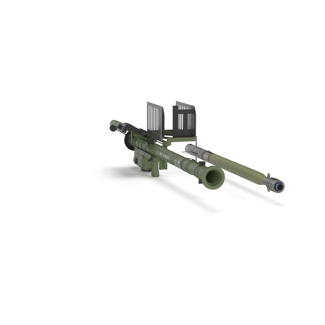 FIM 92 Stinger Missile 3D Model – High Poly Game Asset, FBX, OBJ - View 27