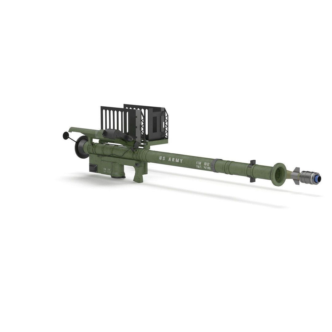 FIM 92 Stinger Missile 3D Model – High Poly Game Asset, FBX, OBJ - View 28