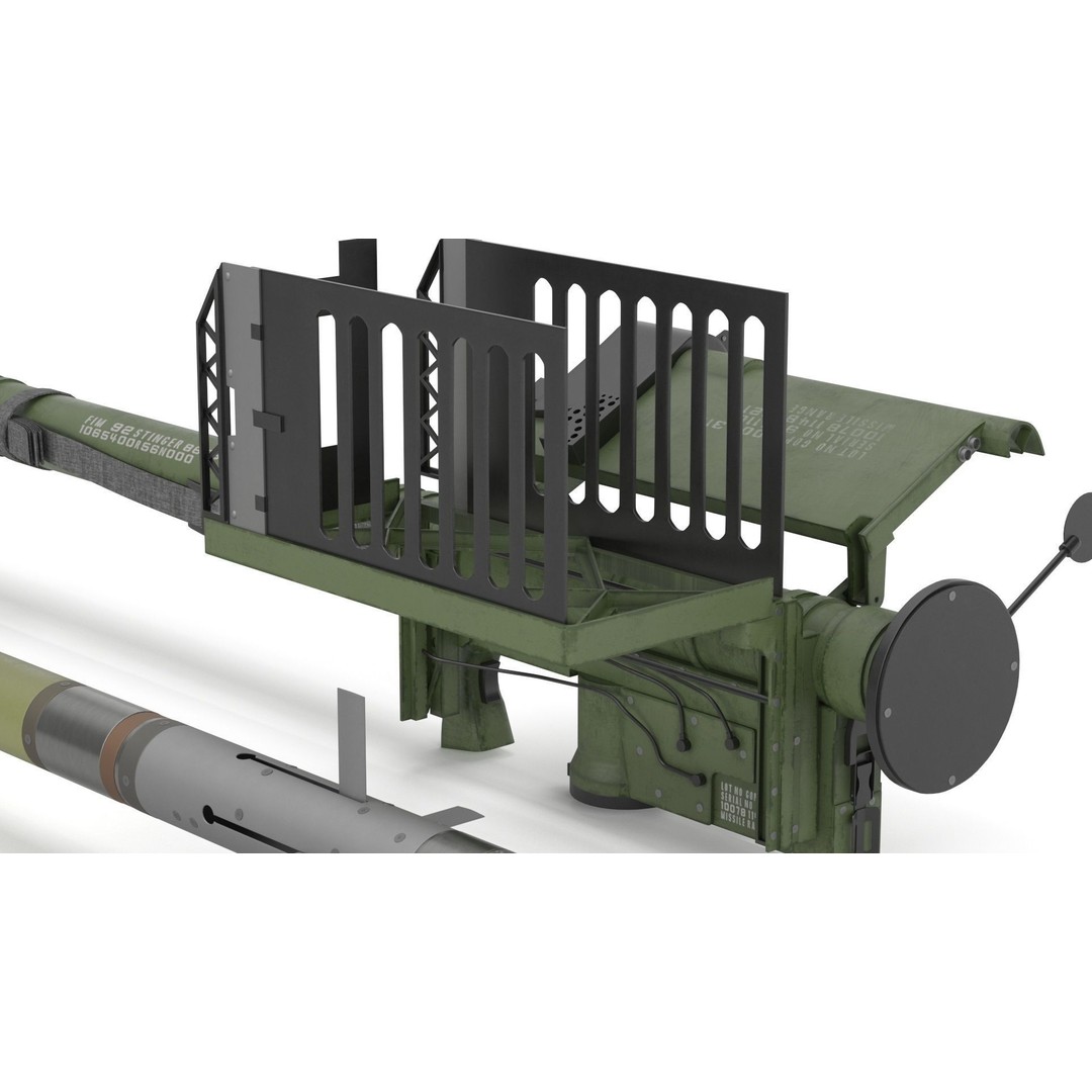 FIM 92 Stinger Missile 3D Model – High Poly Game Asset, FBX, OBJ - View 3
