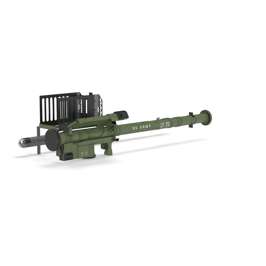 FIM 92 Stinger Missile 3D Model – High Poly Game Asset, FBX, OBJ - View 31