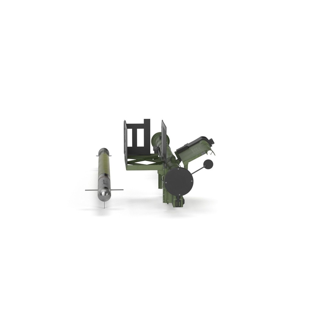 FIM 92 Stinger Missile 3D Model – High Poly Game Asset, FBX, OBJ - View 33