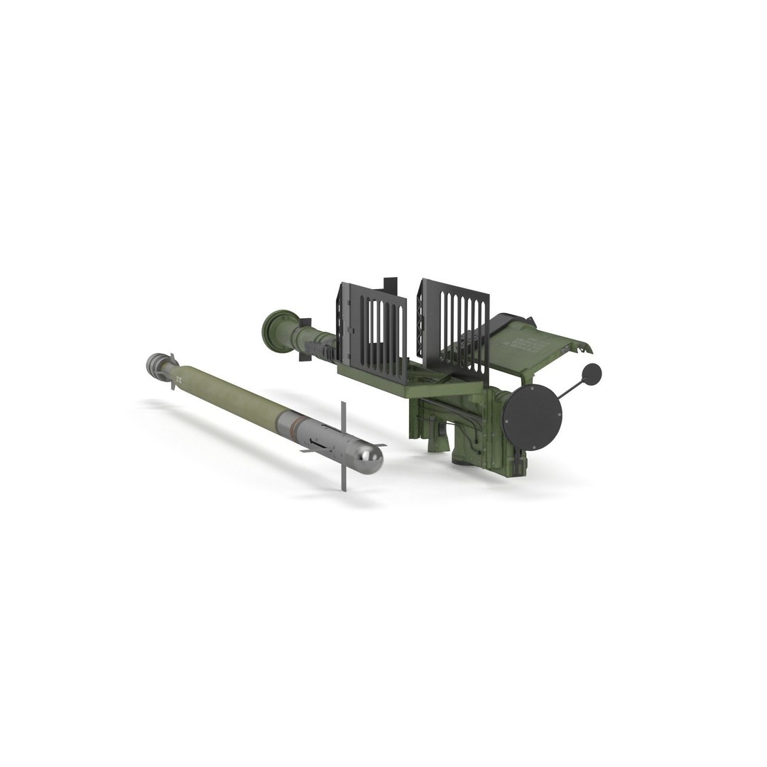 FIM 92 Stinger Missile 3D Model – High Poly Game Asset, FBX, OBJ - View 34