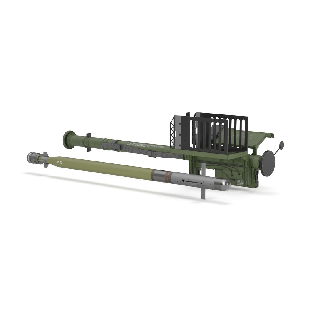 FIM 92 Stinger Missile 3D Model – High Poly Game Asset, FBX, OBJ - View 37