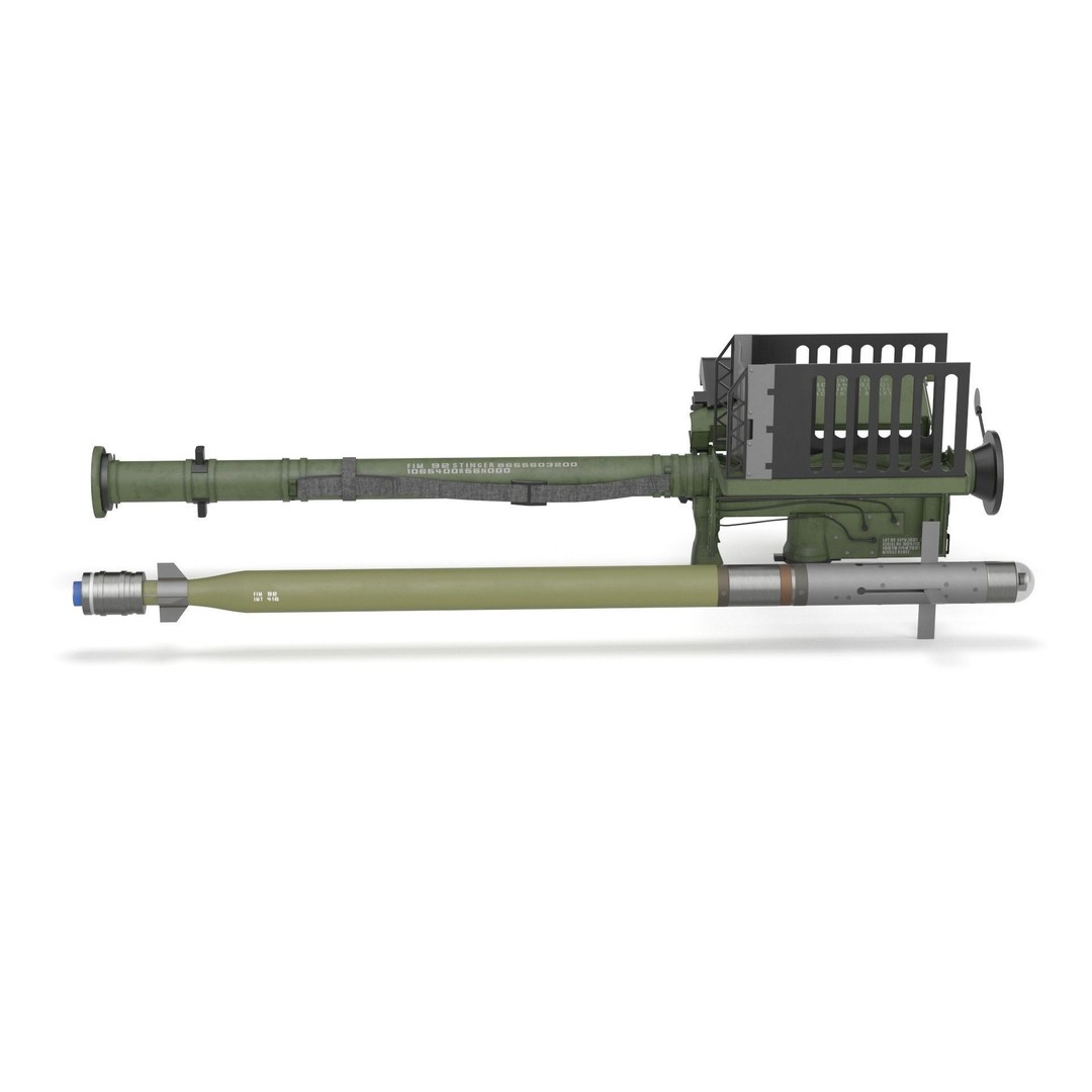 FIM 92 Stinger Missile 3D Model – High Poly Game Asset, FBX, OBJ - View 5