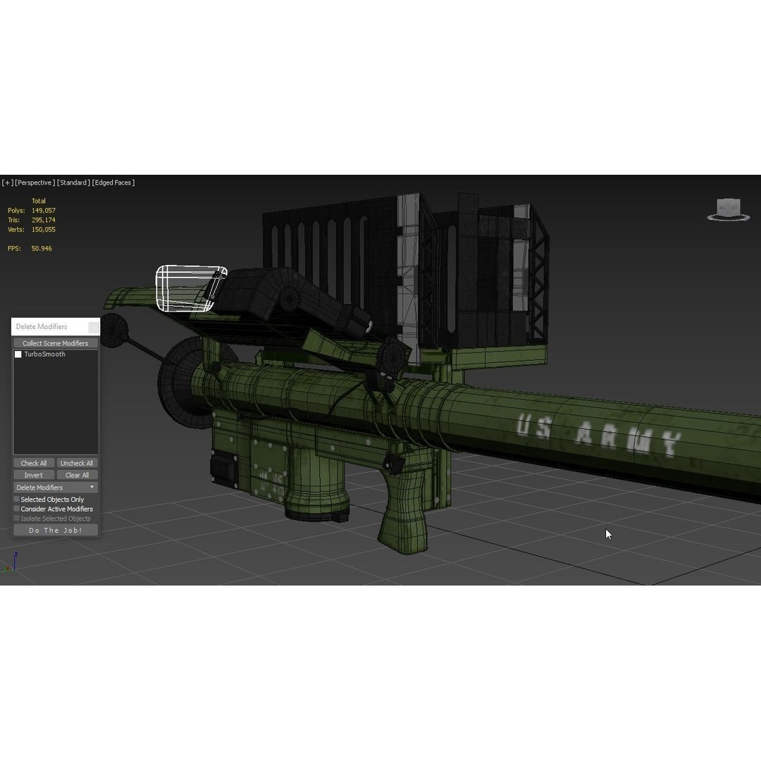 FIM 92 Stinger Missile 3D Model – High Poly Game Asset, FBX, OBJ - View 9