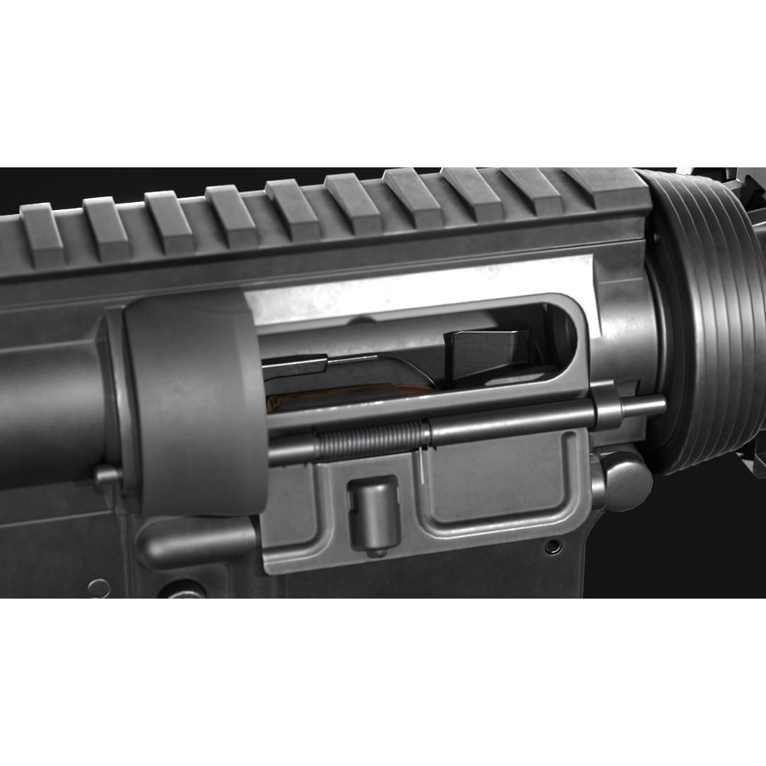 Colt 9mm SMG 3D Model – Low Poly Game Asset with PBR Textures - View 11