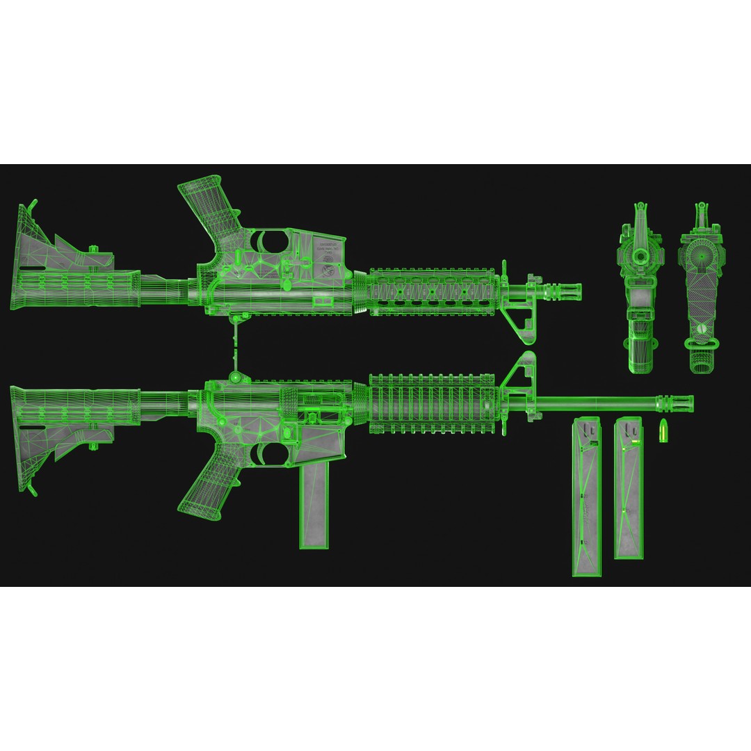 Colt 9mm SMG 3D Model – Low Poly Game Asset with PBR Textures - View 5