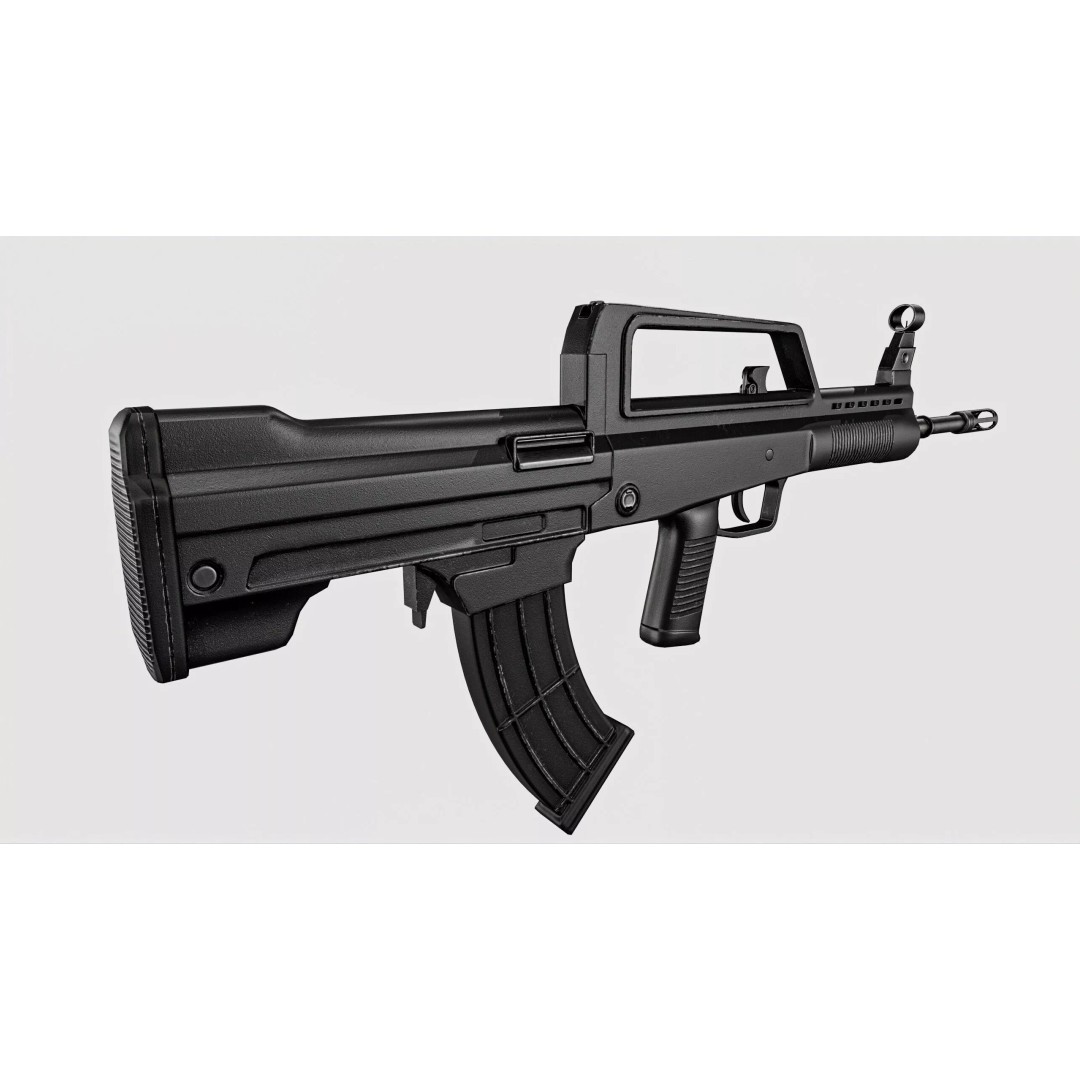 QBZX 95 Assault Rifle 3D Model – Low Poly PBR Game Asset, FBX - View 16