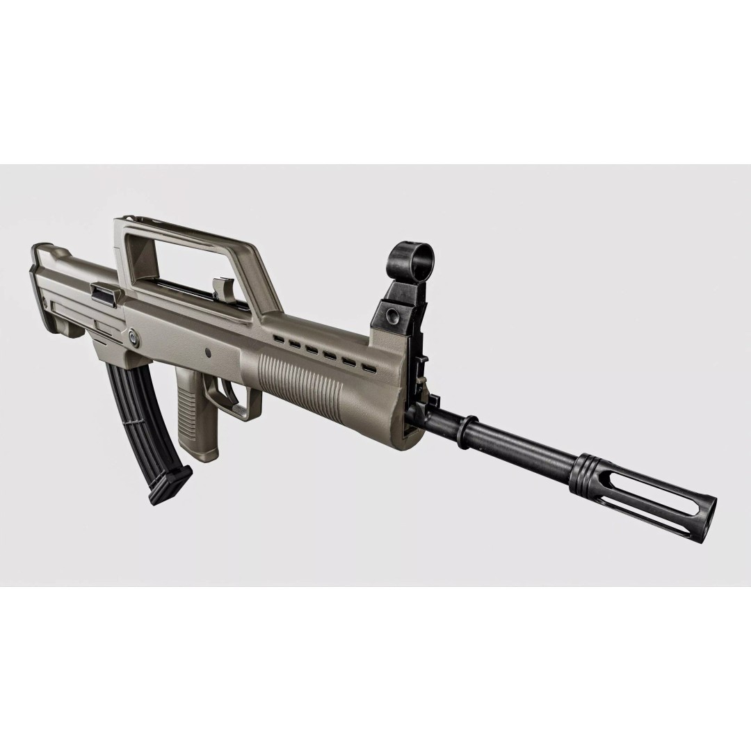 QBZX 95 Assault Rifle 3D Model – Low Poly PBR Game Asset, FBX - View 25