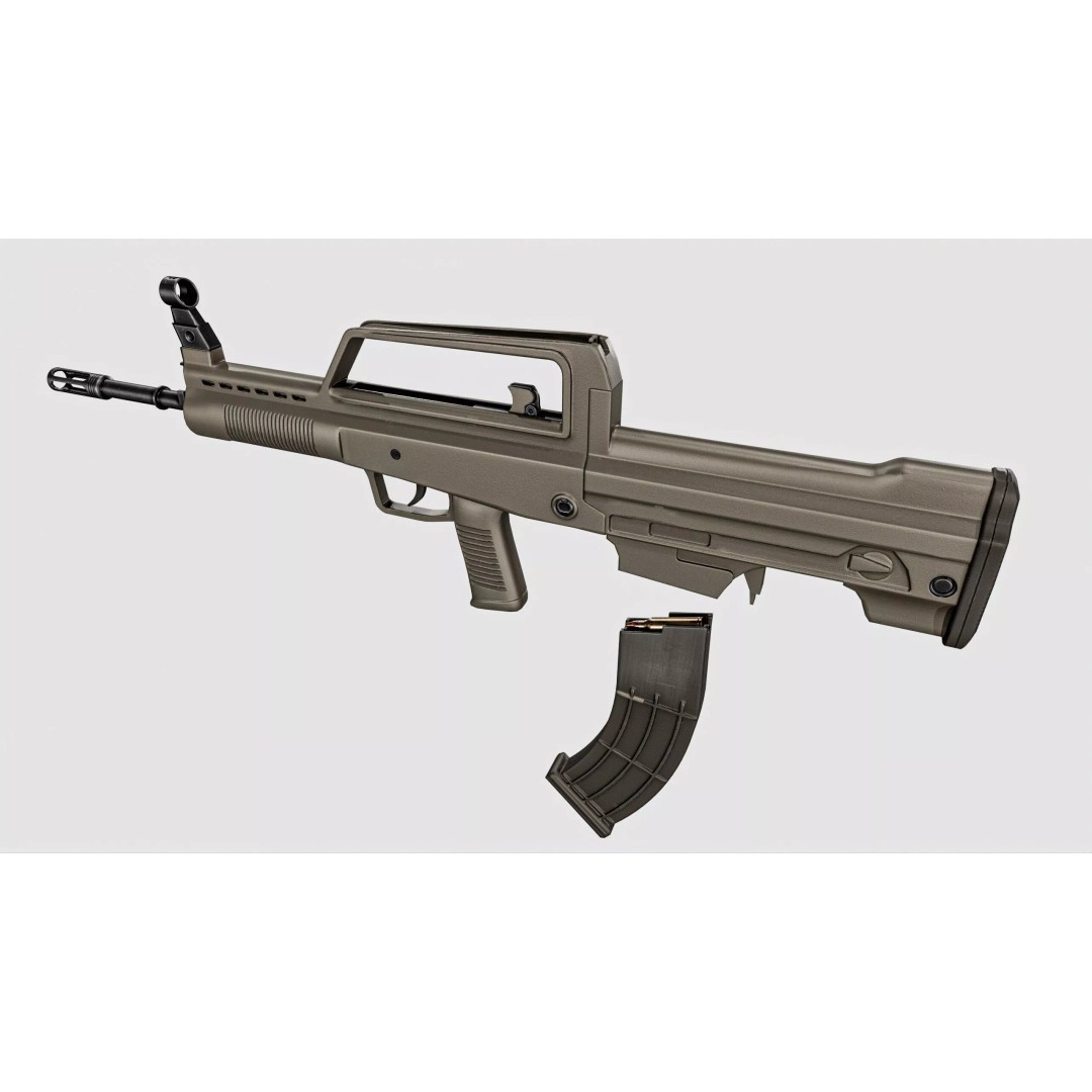 QBZX 95 Assault Rifle 3D Model – Low Poly PBR Game Asset, FBX - View 26