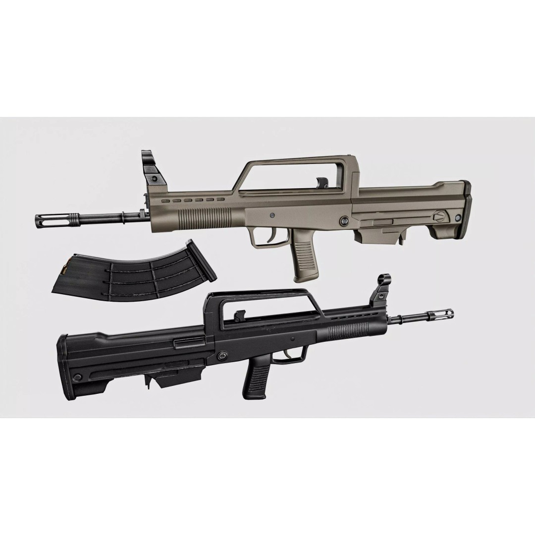 QBZX 95 Assault Rifle 3D Model – Low Poly PBR Game Asset, FBX - View 27