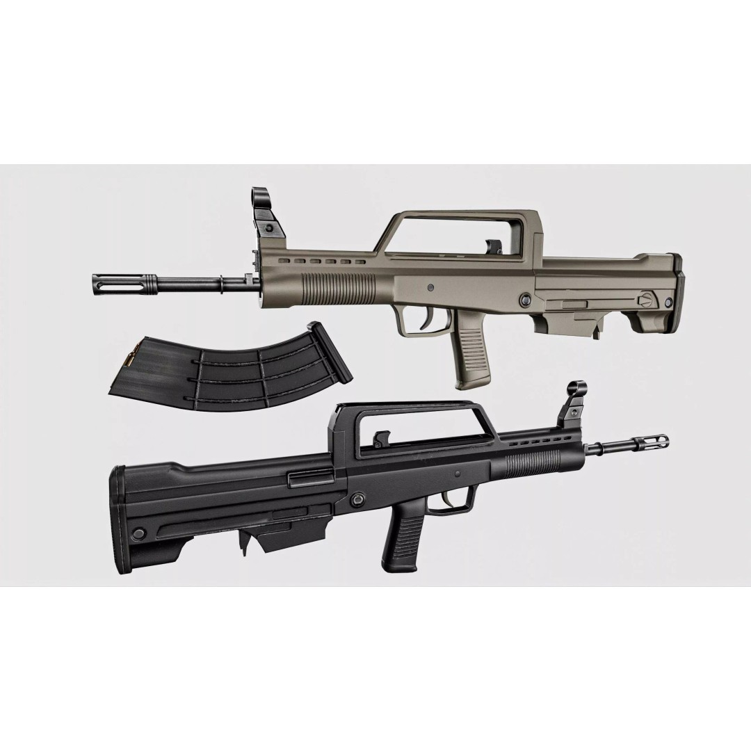 QBZX 95 Assault Rifle 3D Model – Low Poly PBR Game Asset, FBX - View 28