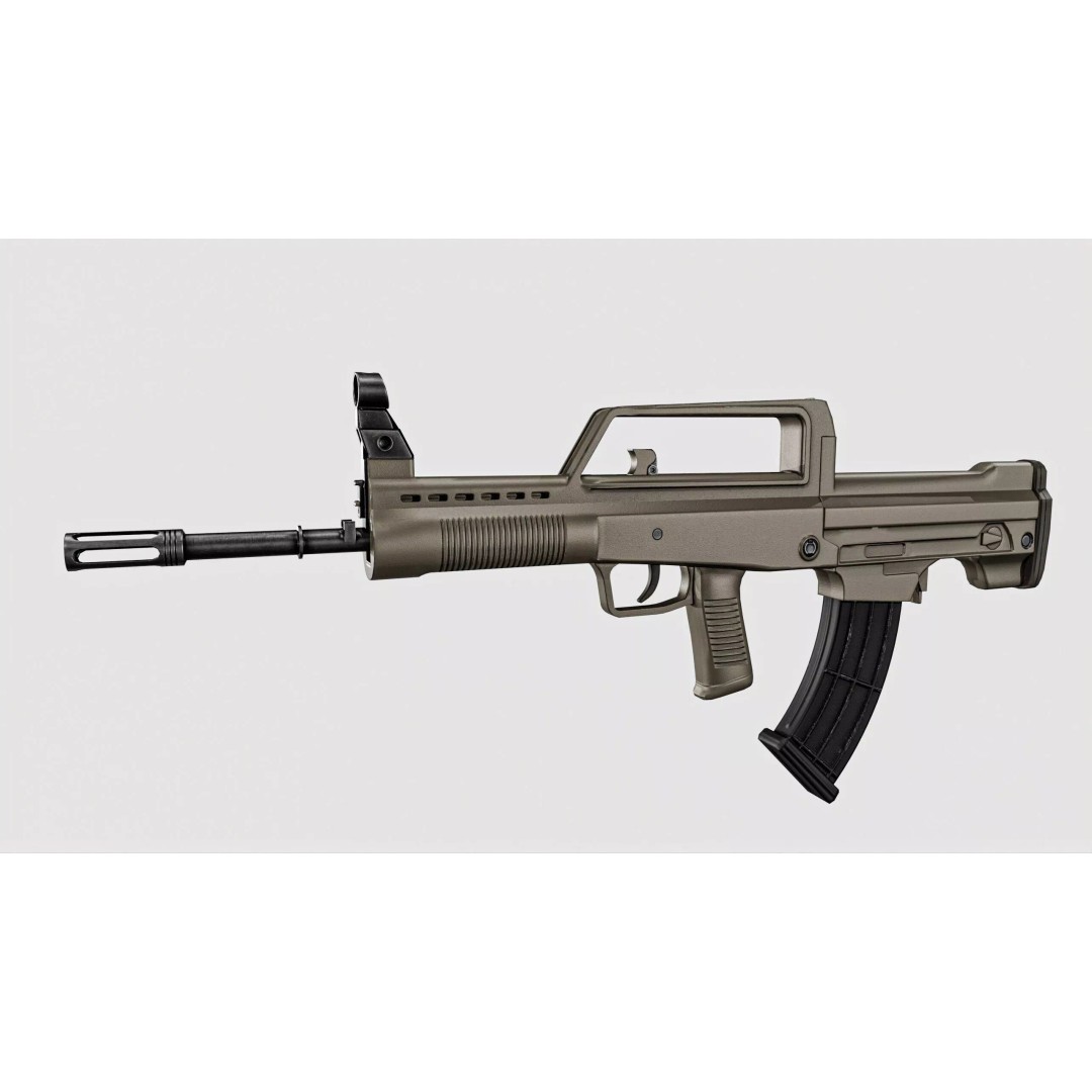 QBZX 95 Assault Rifle 3D Model – Low Poly PBR Game Asset, FBX - View 3