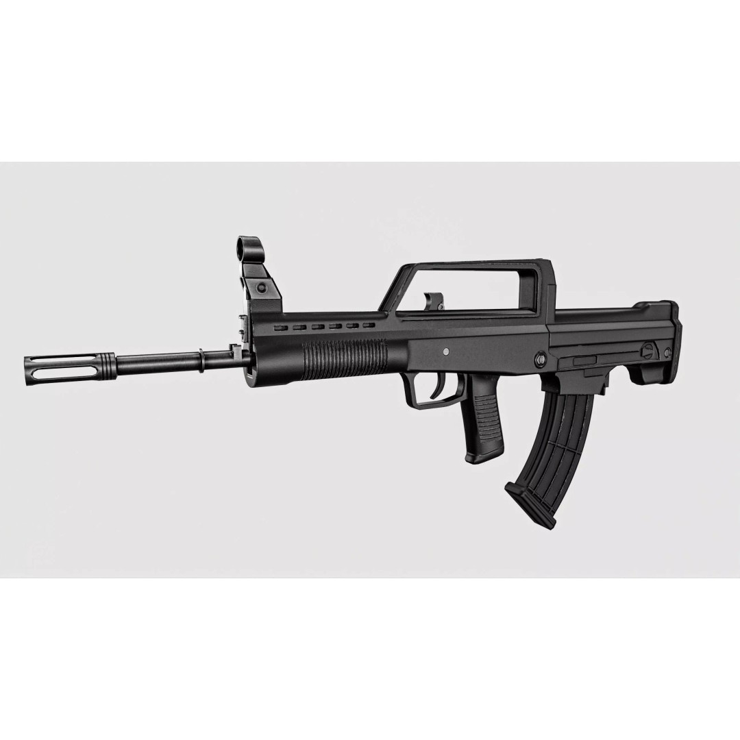 QBZX 95 Assault Rifle 3D Model – Low Poly PBR Game Asset, FBX - View 4