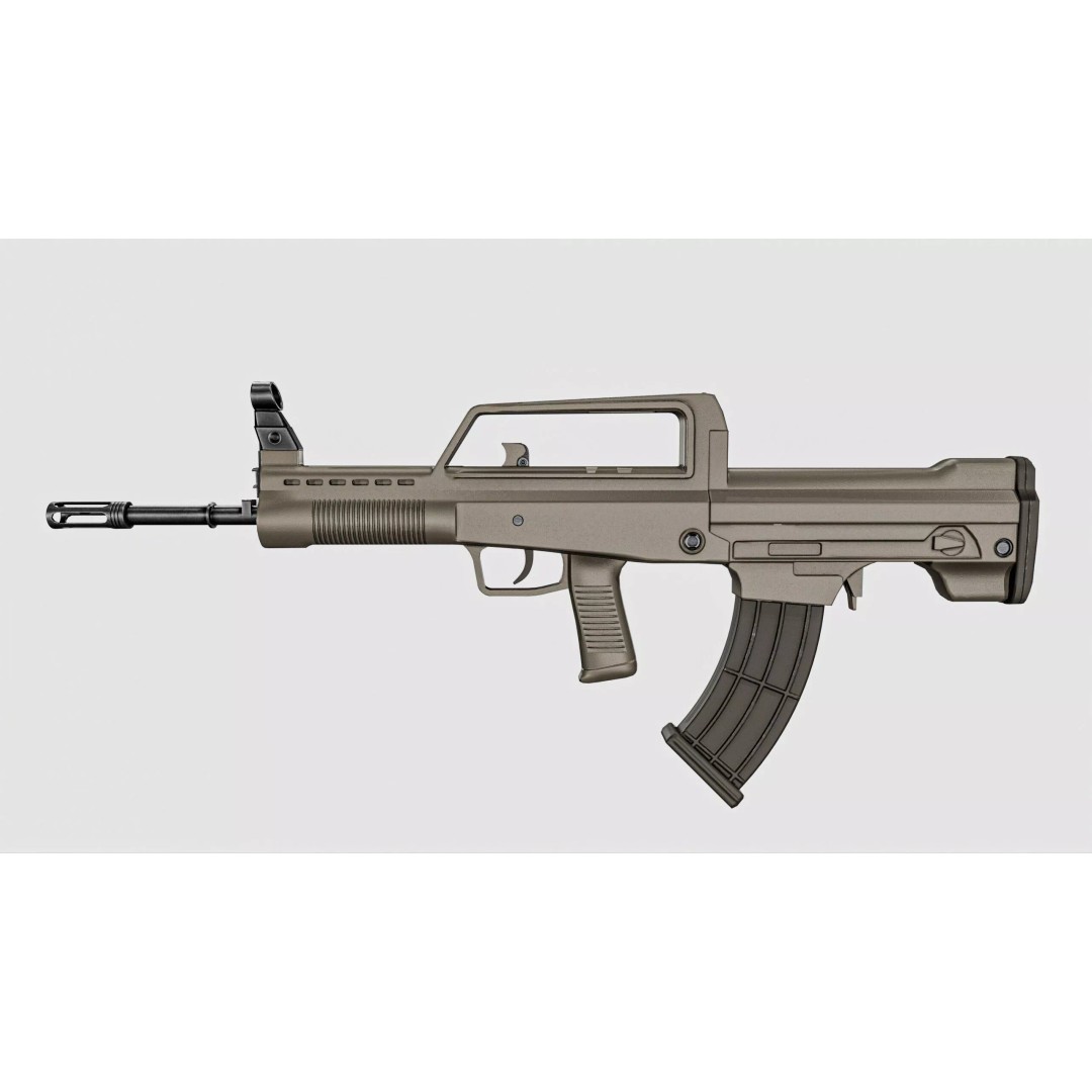 QBZX 95 Assault Rifle 3D Model – Low Poly PBR Game Asset, FBX - View 9
