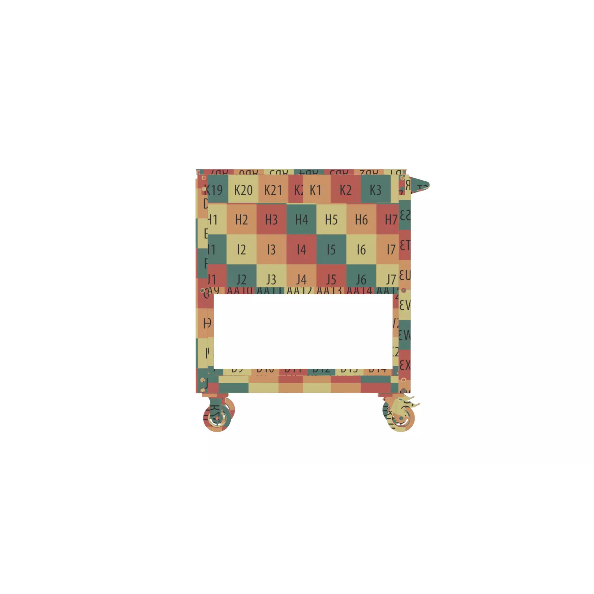 Drawer Utility Tool Cart - Game-Ready 3D Model - View 21