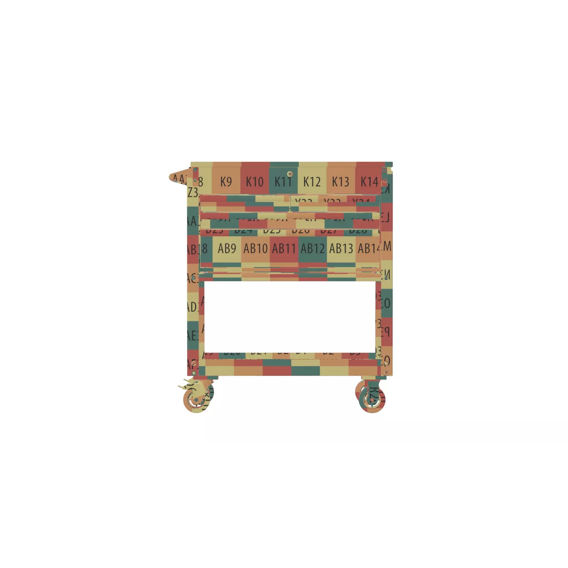 Drawer Utility Tool Cart - Game-Ready 3D Model - View 25