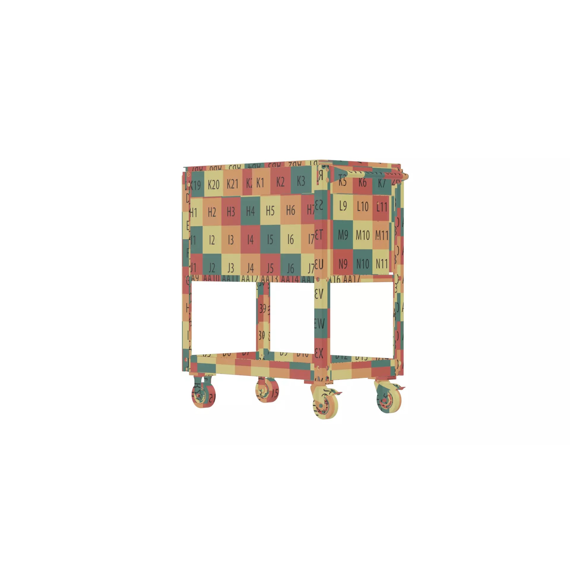 Drawer Utility Tool Cart - Game-Ready 3D Model - View 26
