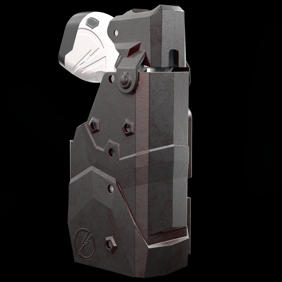 X2 Blade Tech Holster 3D Model – Low Poly PBR Game Asset, FBX - View 10