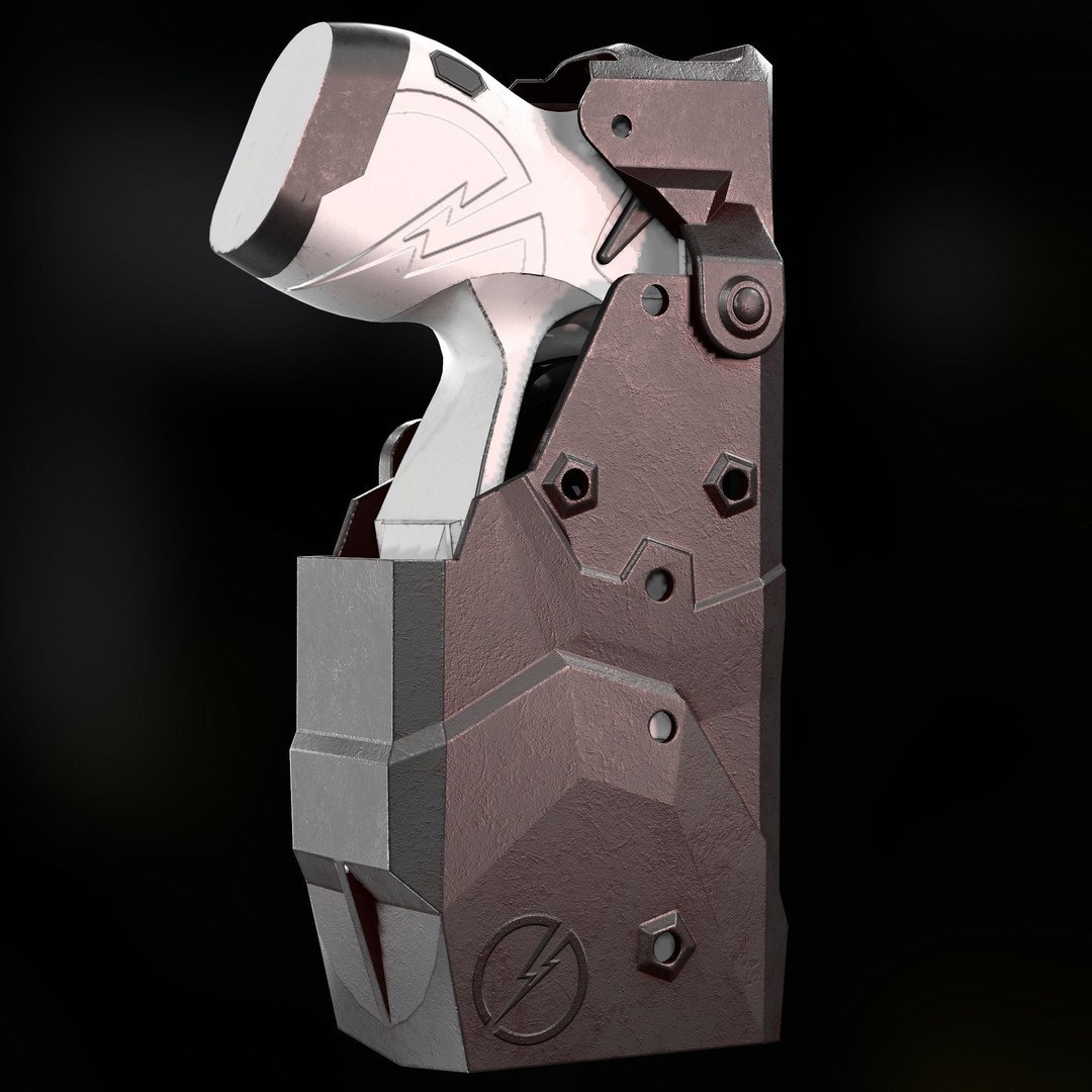 X2 Blade Tech Holster 3D Model – Low Poly PBR Game Asset, FBX - View 11