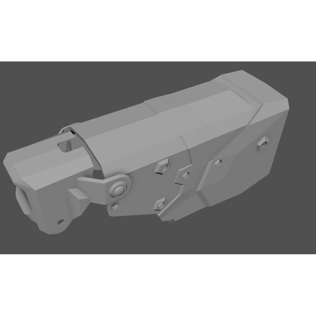 X2 Blade Tech Holster 3D Model – Low Poly PBR Game Asset, FBX - View 12