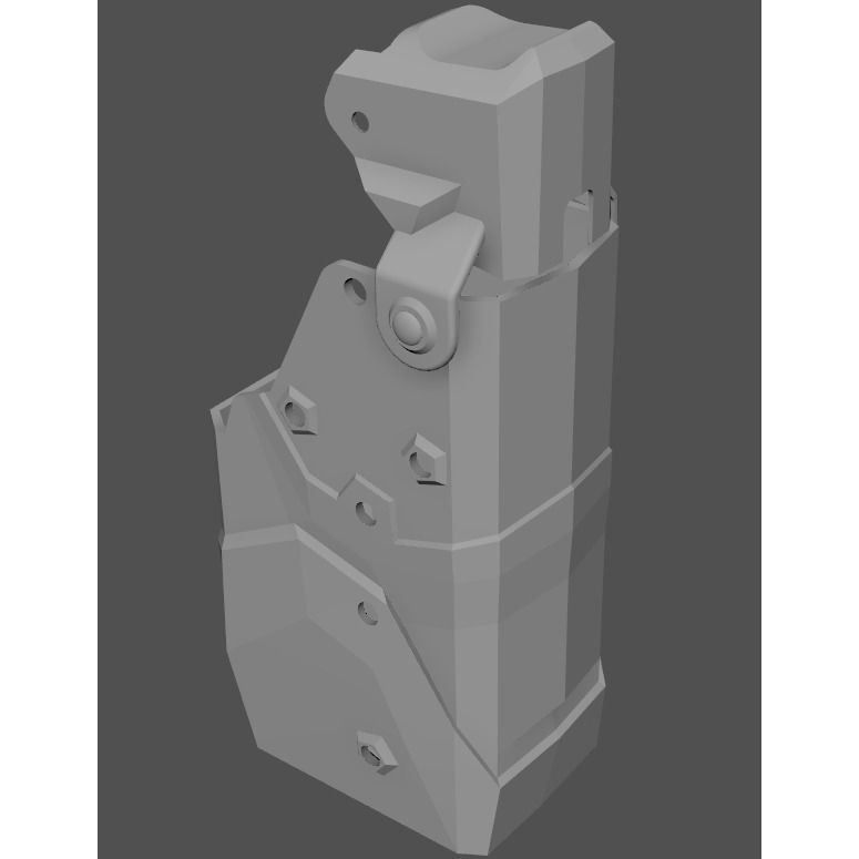 X2 Blade Tech Holster 3D Model – Low Poly PBR Game Asset, FBX - View 13