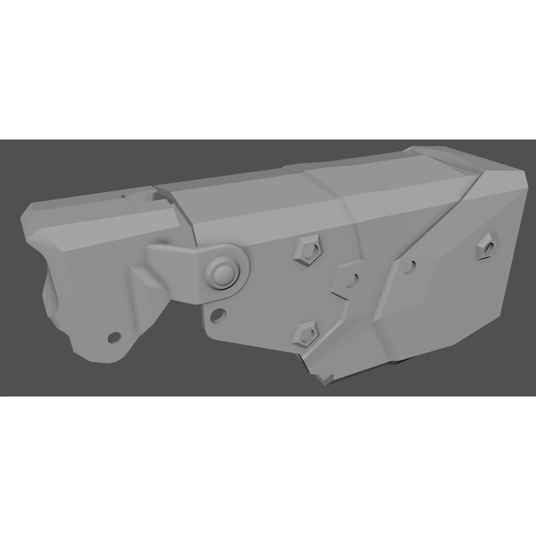 X2 Blade Tech Holster 3D Model – Low Poly PBR Game Asset, FBX - View 17