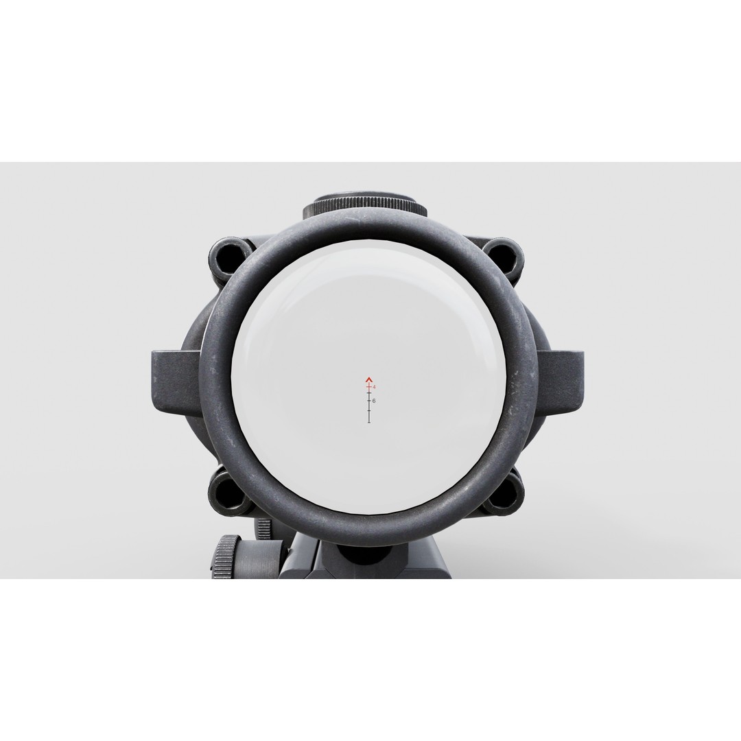 Trijicon ACOG TA31 3D Model – Low Poly Tactical Rifle Scope, FBX - View 13