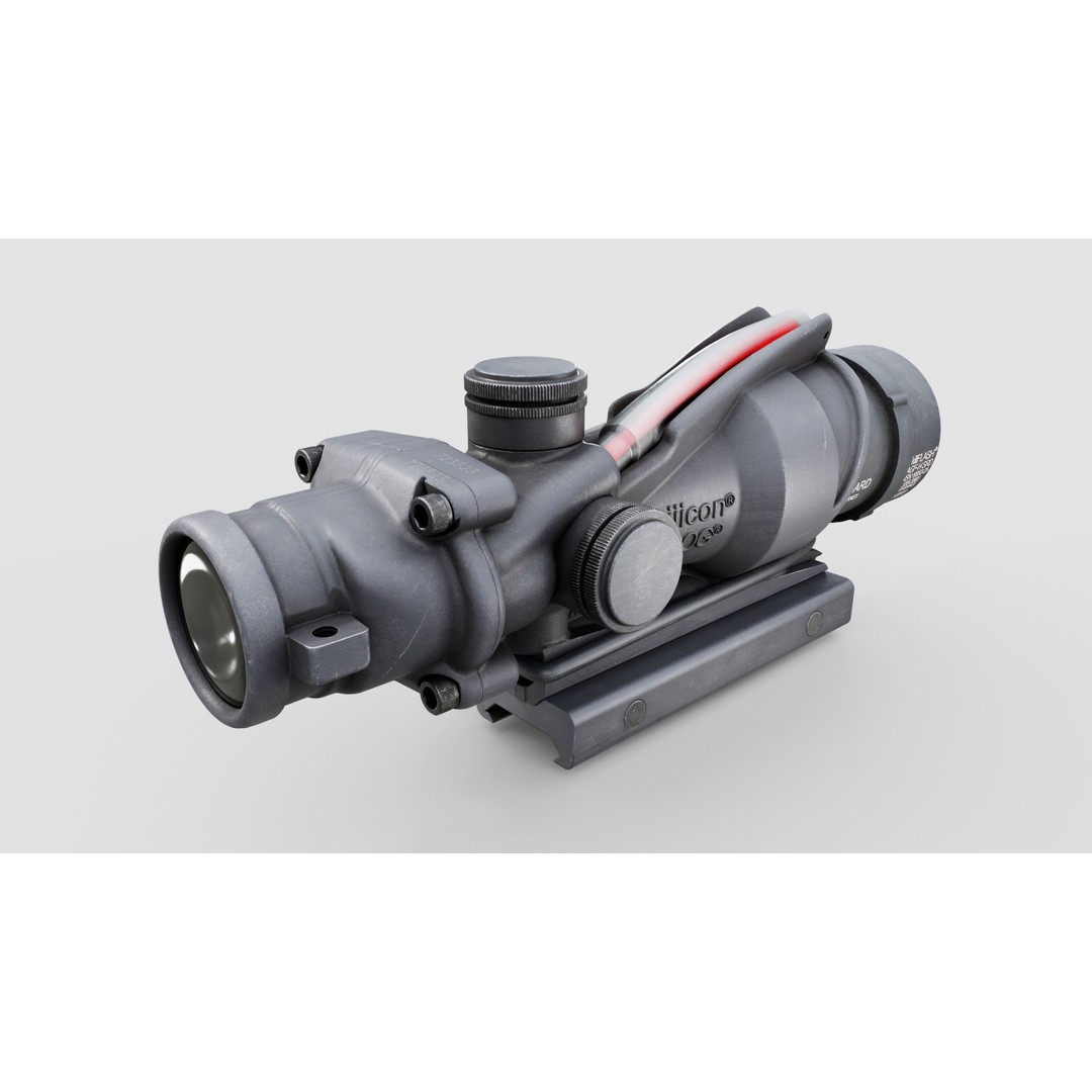 Trijicon ACOG TA31 3D Model – Low Poly Tactical Rifle Scope, FBX - View 15