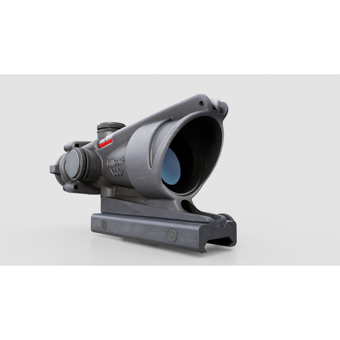 Trijicon ACOG TA31 3D Model – Low Poly Tactical Rifle Scope, FBX - View 20