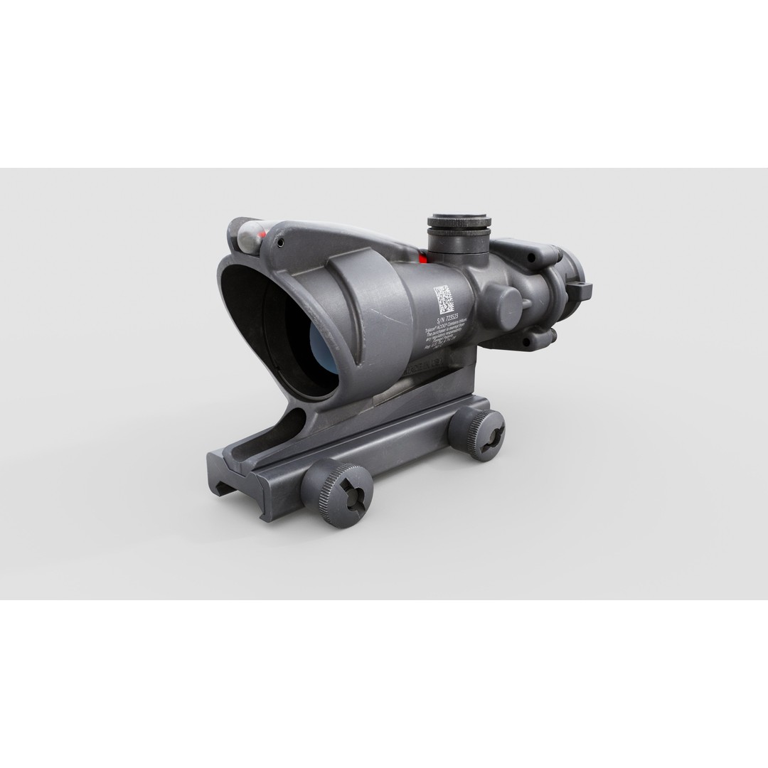 Trijicon ACOG TA31 3D Model – Low Poly Tactical Rifle Scope, FBX - View 4